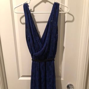 Blue sequins dress